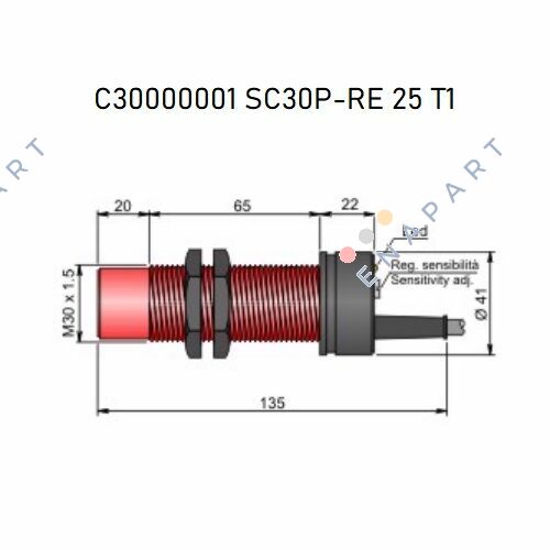 SC30P-RE25 T1 Capasitive sensor